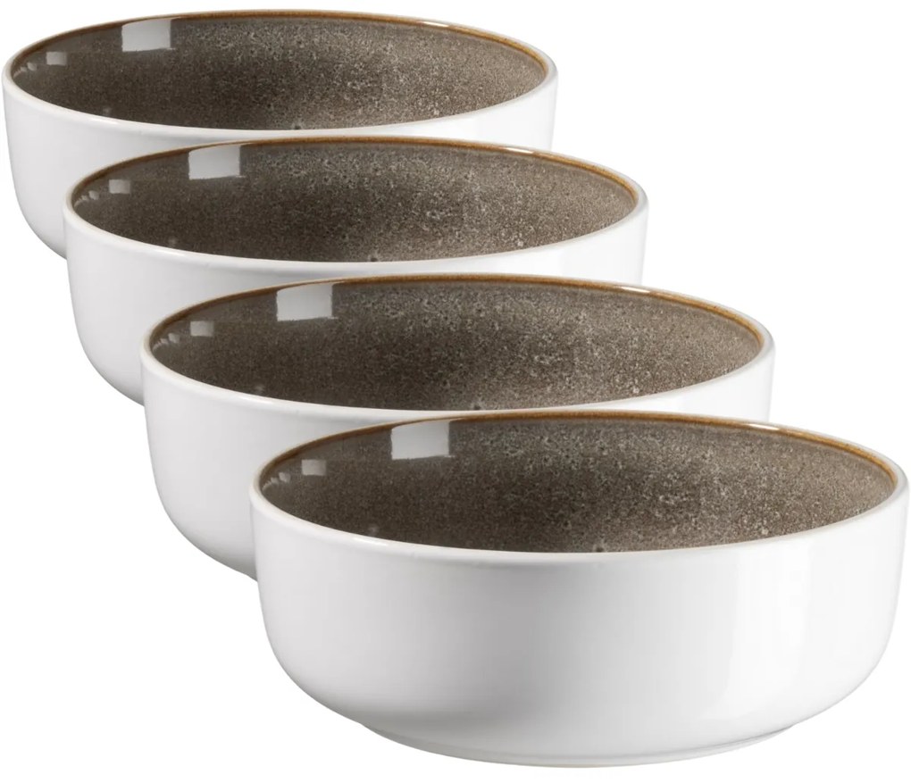 Mäser Sada hlbokých tanierov Lunaria Brown 18 cm,4 ks