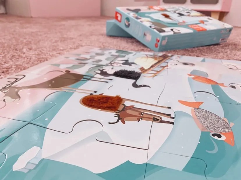 Puzzle dotykové Život na ľade - s textúrou 20 dielov