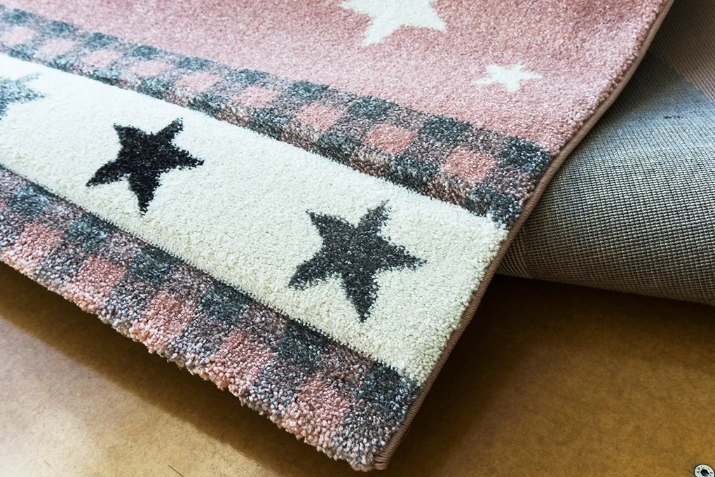 BE Koberec Smart Kids 22412 PINK – ružový obdĺžnikový Rozmer: 120x180 cm