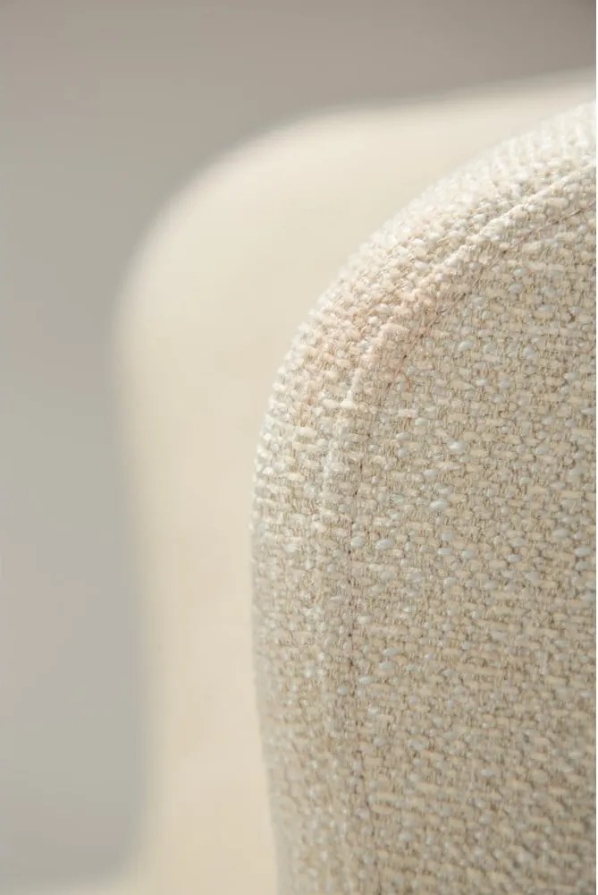 Krémovobiela čalúnená jedálenská stolička Glam – DAN-FORM Denmark