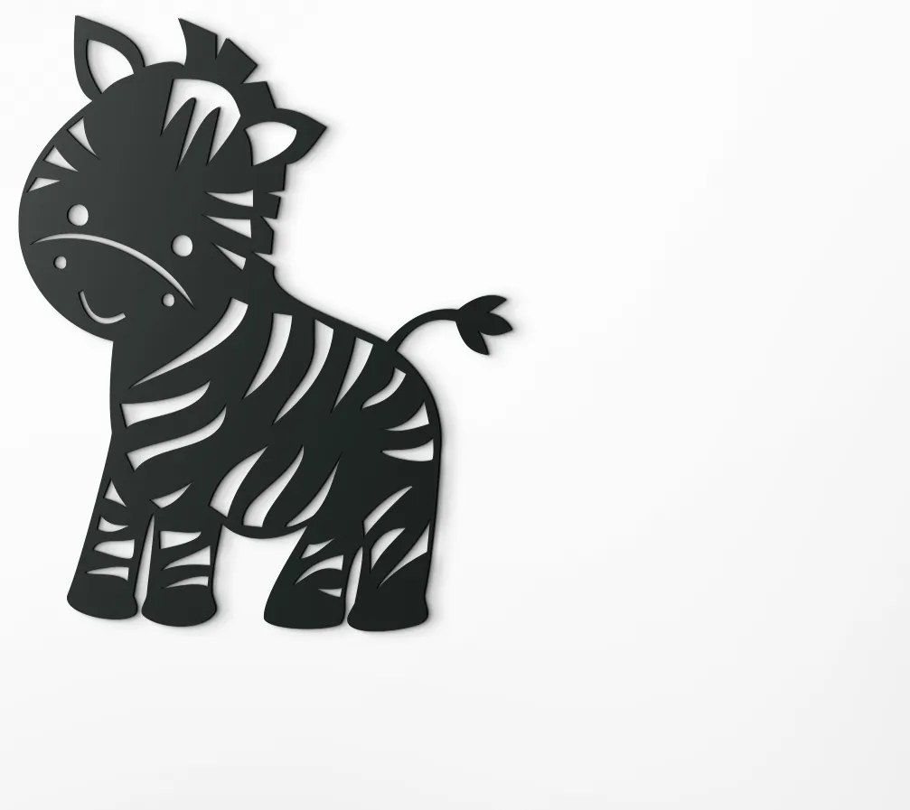 drevko Detská nálepka na stenu Zebra Rozmer obrazu: 40,5 x 32,5 cm, Farba dekorácie: Čierna