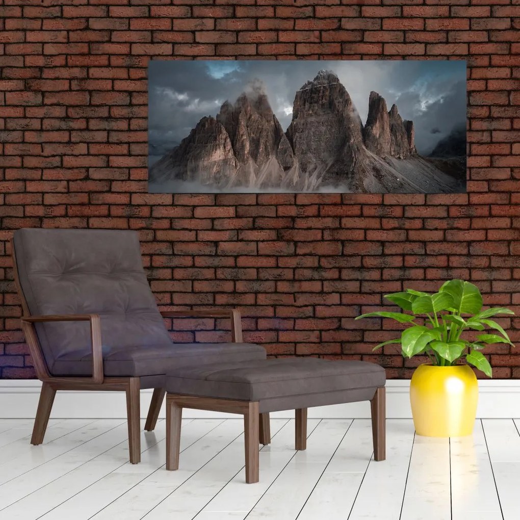 Obraz - Tri Zuby, Talianske Dolomity (120x50 cm)