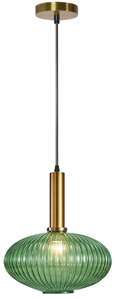 Toolight - sklenené stropné svietidlo Amber APP465-1CP, zelená, OSW-00595