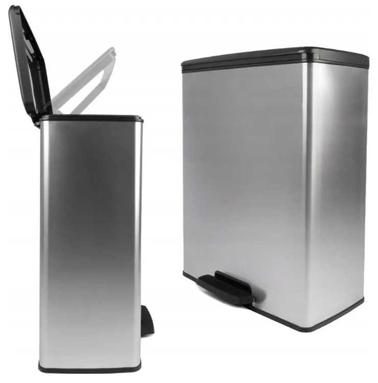 Pedálový plastový odpadkový kôš 65 l Rectangular - Curver