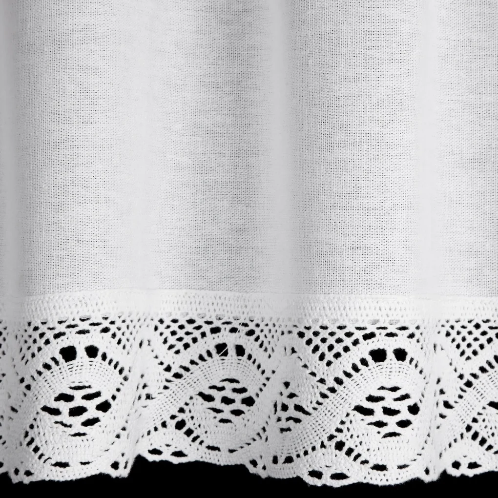 KRÁTKA ZÁCLONA NA PÁSKE VINCE 150X40 CM BIELA
