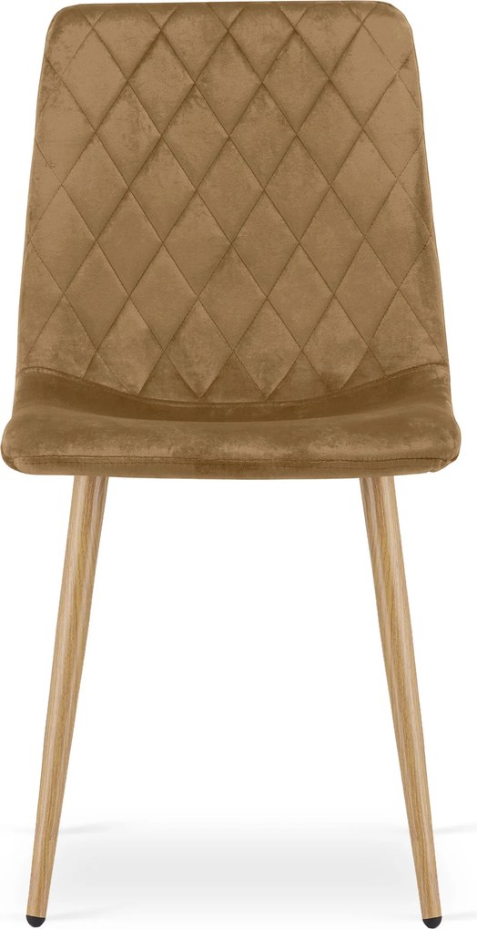 Hnedá zamatová stolička TURIN