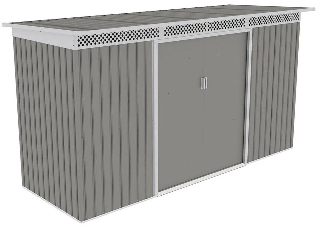 G21 Záhradný domček GRAH 483 - 340 x 142 cm, metalický šedý 63900992