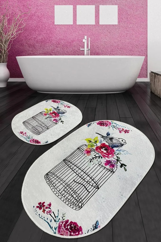 Súprava 2 kusov kúpeľňových predložiek Cage viacfarebná