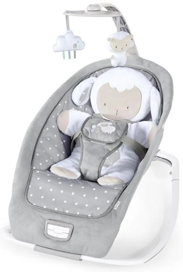 Ingenuity - Detská hojdačka s melódiou CUDDLE LAMB 3xLR14