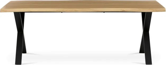 Jedálenský stôl HT-F4321 divoký dub / čierny