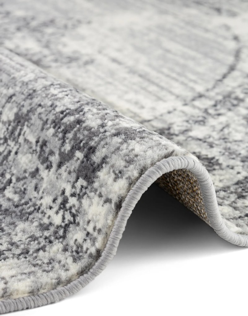 Hanse Home, Kusový koberec Gloria Lydia 106254 Creme Grey kruh, 120x120 (priemer) kruh, šedá, chodba / predsieň