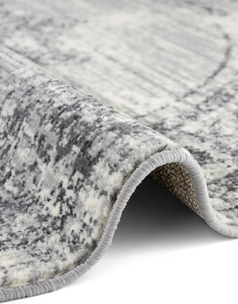 Hanse Home, Kusový koberec Gloria Lydia 106254 Creme Grey kruh, 160x160 (priemer) kruh, šedá, chodba / predsieň