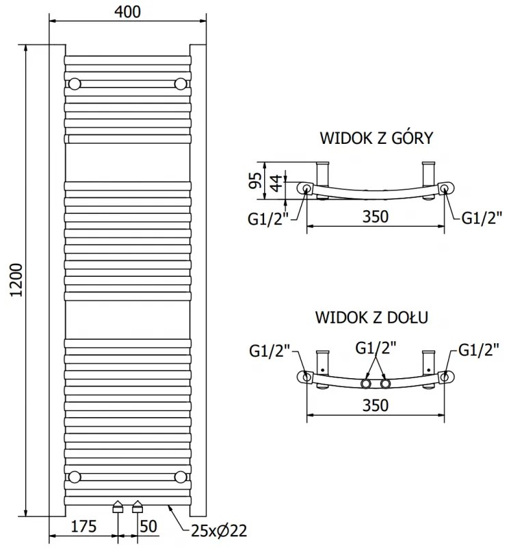 Mexen Ares, elektrické vykurovacie teleso 1200x400 mm + vykurovacia tyč 400 W, biela, W102-1200-400-6400-20