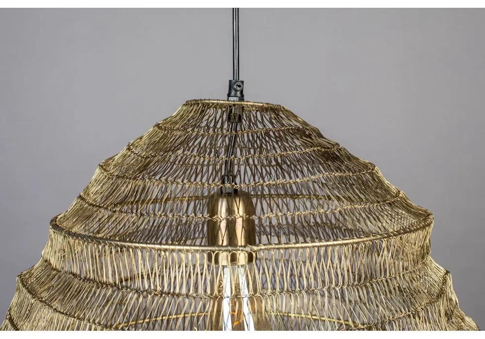 Závesné svietidlo v zlatej farbe s kovovým tienidlom 52x52 cm Luca - Dutchbone