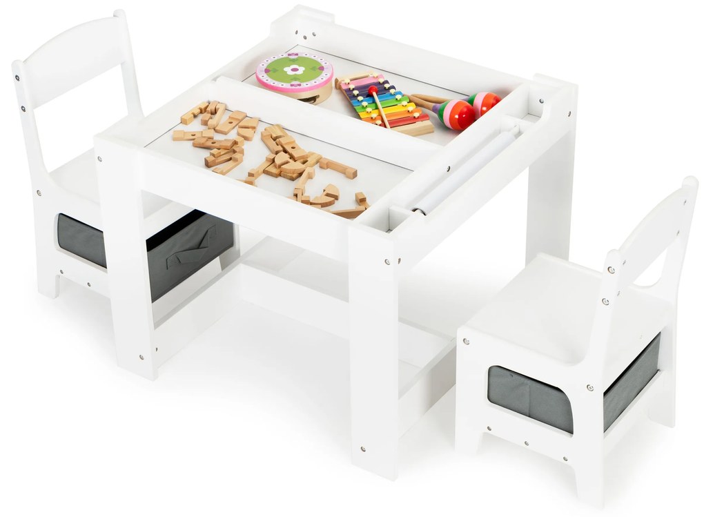 EcoToys Súprava dreveného stola a stoličiek ECOTOYS pre deti
