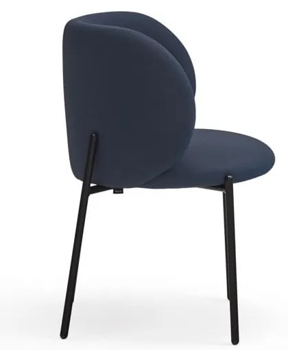 Tmavomodré čalúnené jedálenské kreslá v súprave 2 ks Mogi – Teulat