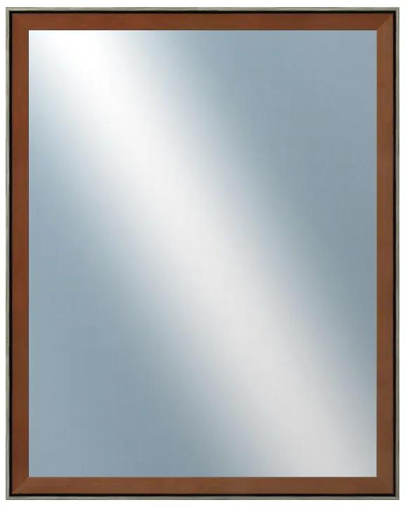 DANTIK - Zrkadlo v rámu, rozmer s rámom 40x50 cm z lišty Inclinata colori hnedá (3135)