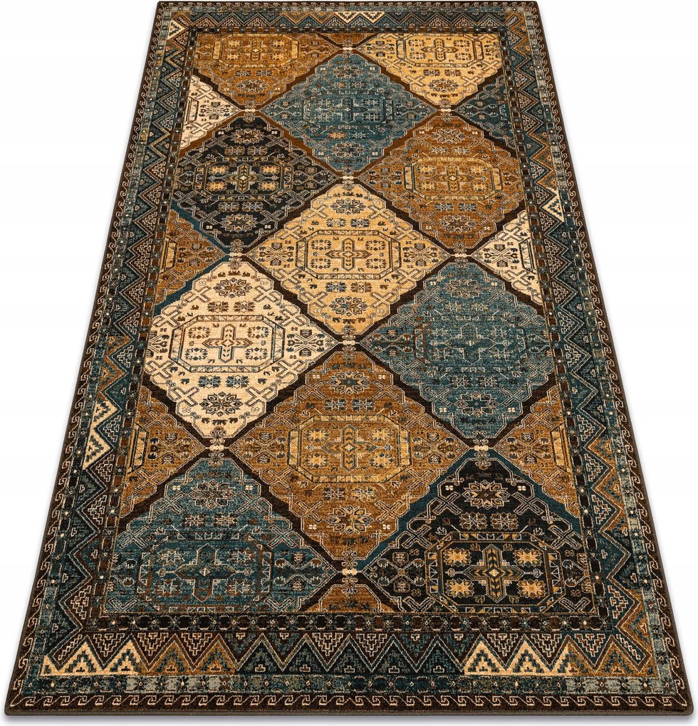 Koberec Do Obývačky vlna Polonia Astoria béžová orientálna Romby 235x350 cm