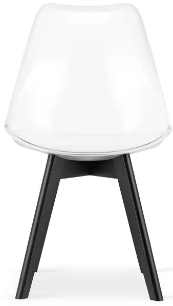 Set troch jedálenských stoličiek MARK priesvitný - čierne nohy (3 ks)