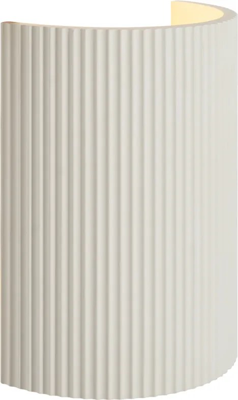 Škandinávske nástenné svietidlo biele oválne - Plaster