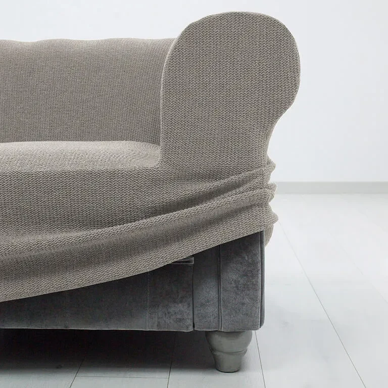 Super strečové poťahy HARMONIA svetlošedá kreslo (š. 70 - 110 cm)