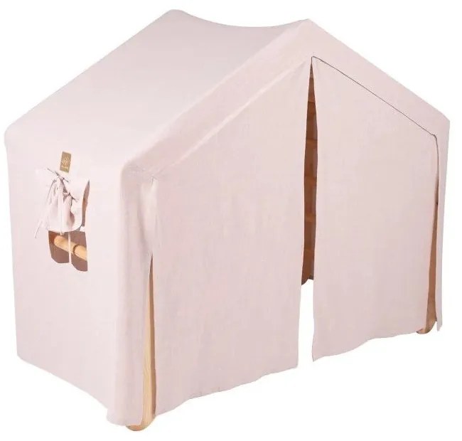 Ružový/v prírodnej farbe pikler trojuholník z borovicového dreva 112x61x94 cm Montessori – Meowbaby