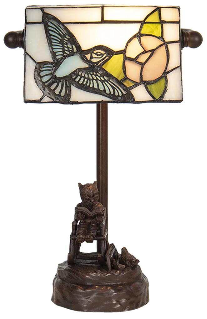 Stolná vitrážované lampa Tiffany s medvedíkom - 17 * 15 * 28 cm E14 / max 1 * 25W