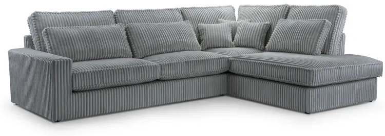 Rohová sedacia súprava LINCOLN LUX, pravá, tm. sivá (Tilia 90)