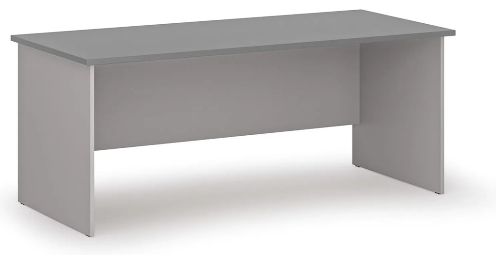 Kancelársky písací stôl PRIMO GRAY, 180x80 cm, sivá/grafit