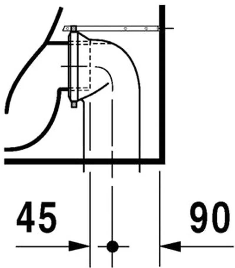 Duravit D-Code - Stojace WC, 560x355 mm, biela 21150900002