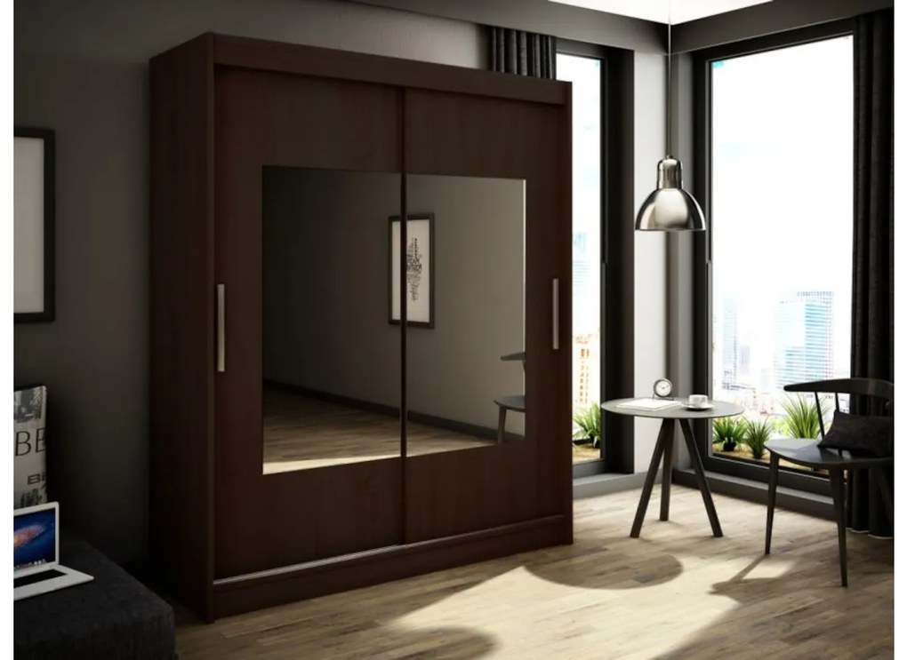 Posuvná skriňa TORINO 180, 180x200x62, čierna