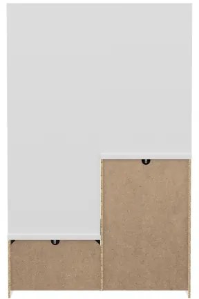 Predsieňová stena so zrkadlom HIRO biela/šedá