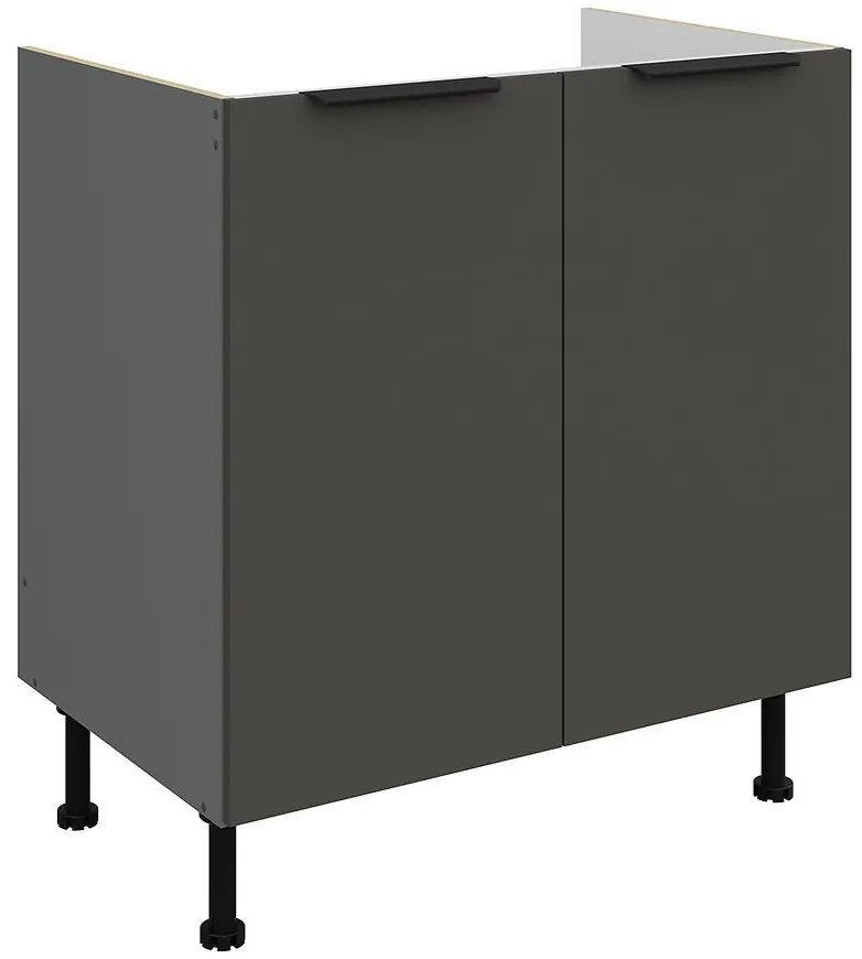 Kuchynská skrinka Aria-Gr/Ant Anti Fingerprint 80zl 2f Bb