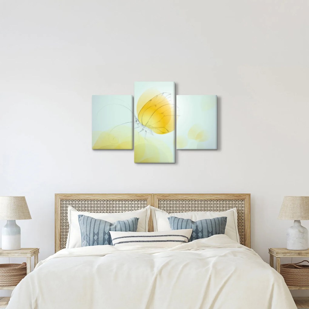 Obraz - Žltý motýľ (90x60 cm)