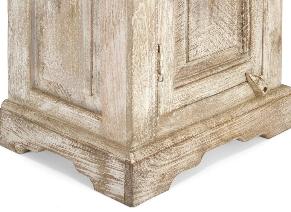 furniture-nabytek.cz - Masivní koupelnová spodní skříňka Patina z mangového dřeva, lakovaná, přírodní barva – 48×33×80 cm