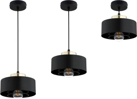 BRILAGI - Závesný luster na lanku SPRING 1xE27/60W/230V pr. 20 cm čierna/zlatá