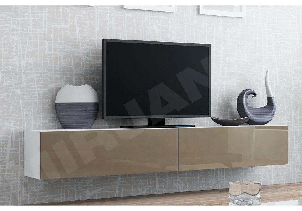 TV skrinka Zigo 180, Farby: biela / biely lesk