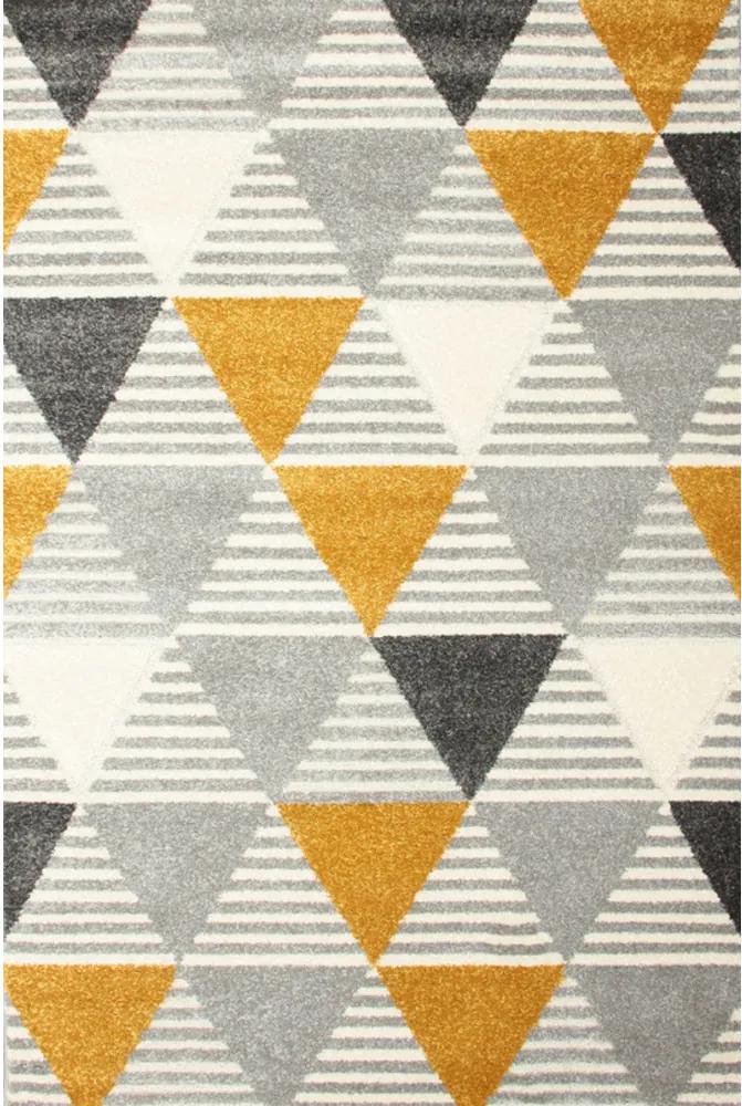 Kusový koberec Triangl sivožltý, Velikosti 80x150cm