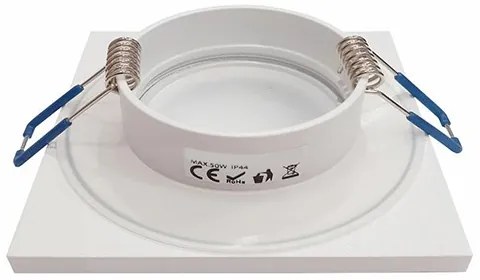 Podhľadové svietidlo Square, 1x biele kovové tienidlo, w