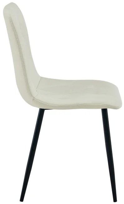 Set troch jedálenských stoličiek LIBRA béžové / čierne nohy (3 ks)