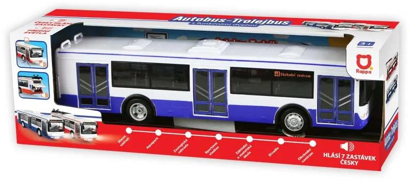 Autobus, ktorý hlási zastávky česky, 28 cm