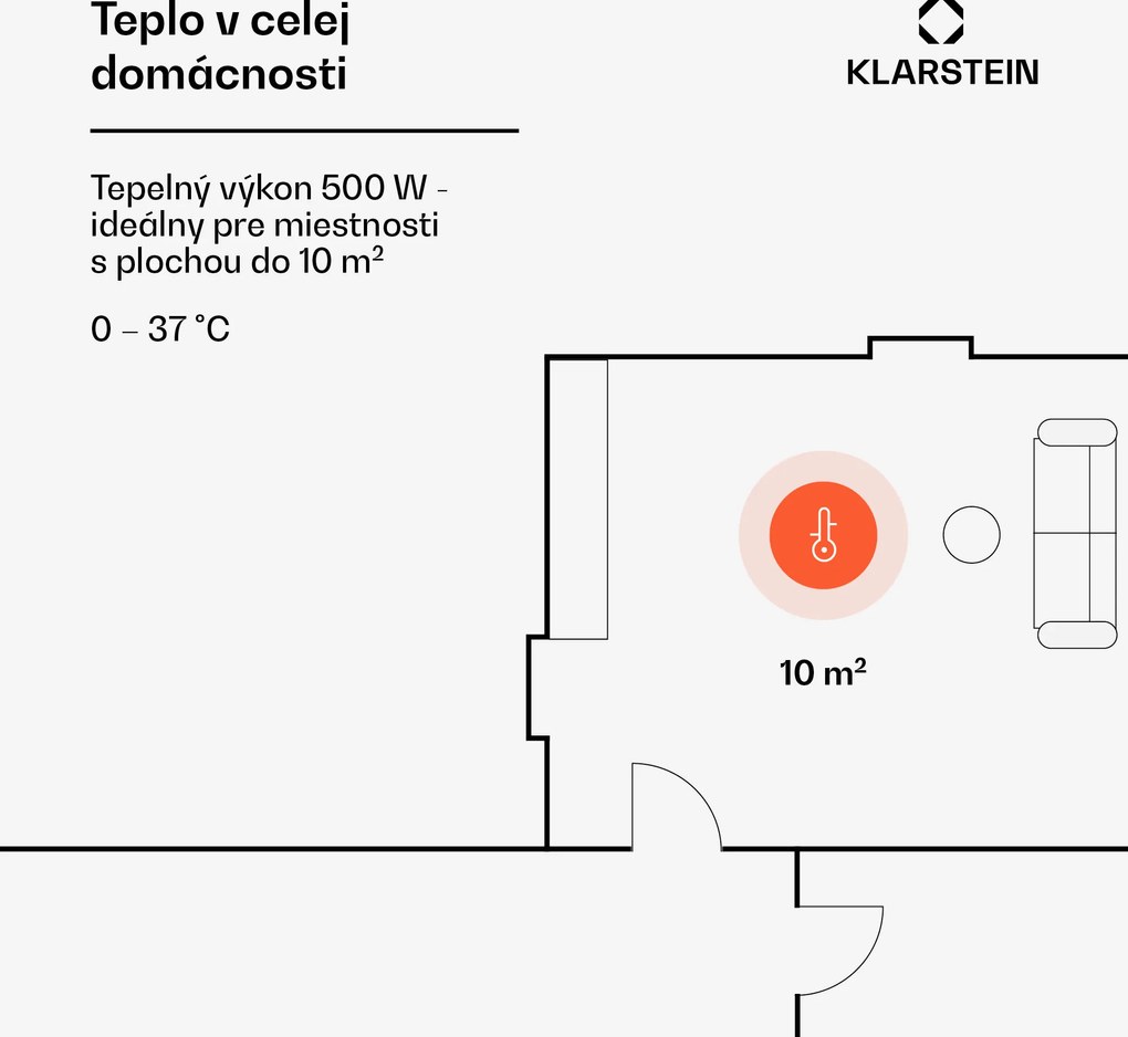 Klarstein Wonderwall Air Art Smart, infračervený ohrievač, 80 x 60 cm, 500 W, kvety