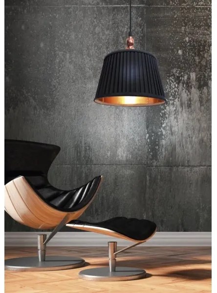 Luster na lanku AMORE 1xE27/60W/230V čierna