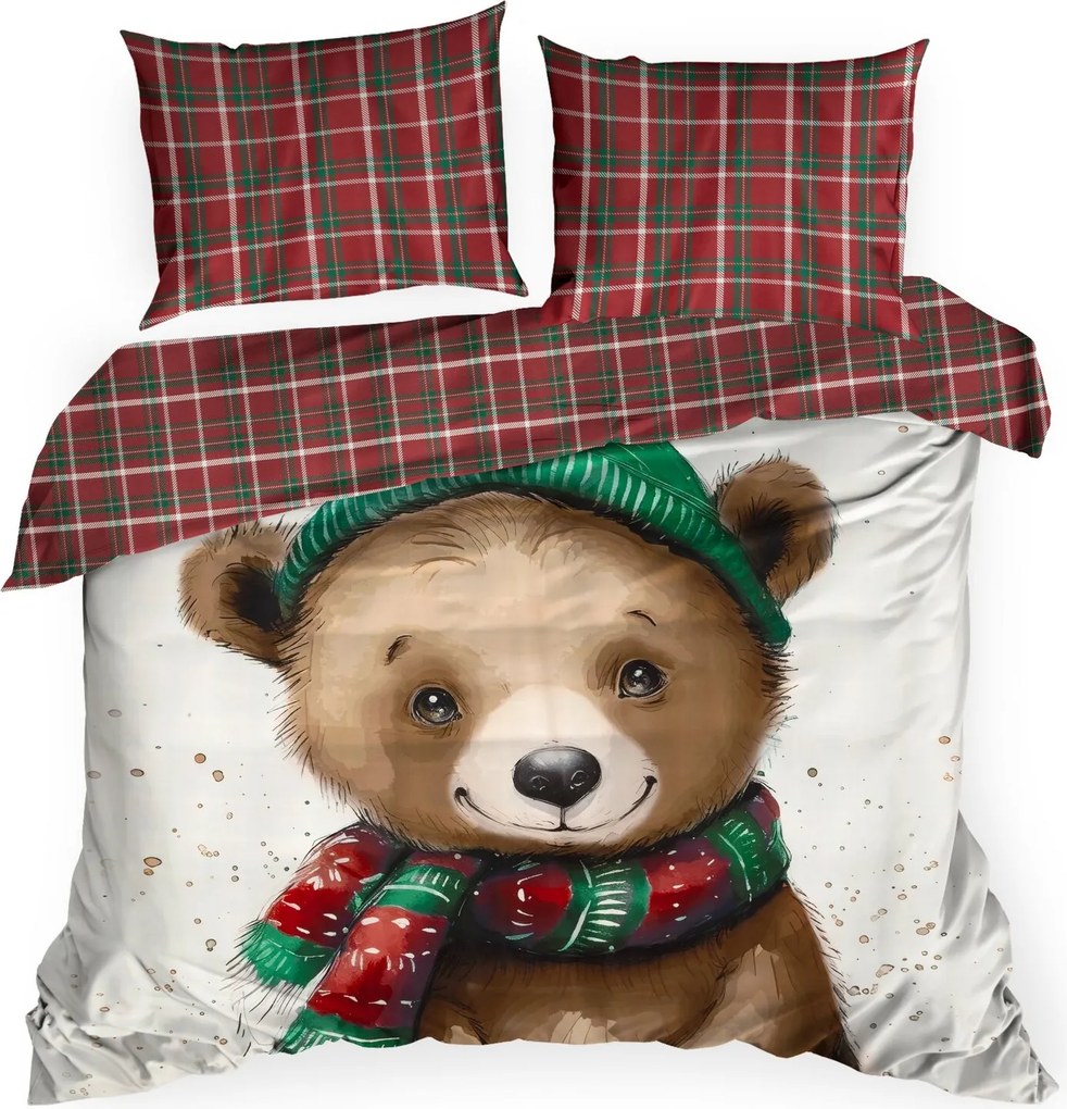 VIANOČNÉ OBLIEČKY Z MIKROVLÁKNA CUDDLE 200X220 CM, 2 KS 70X80 CM VZOROVANÉ