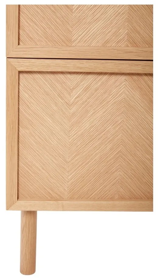 Nočný stolík z dubového dreva v prírodnej farbe Herringbone – Hübsch