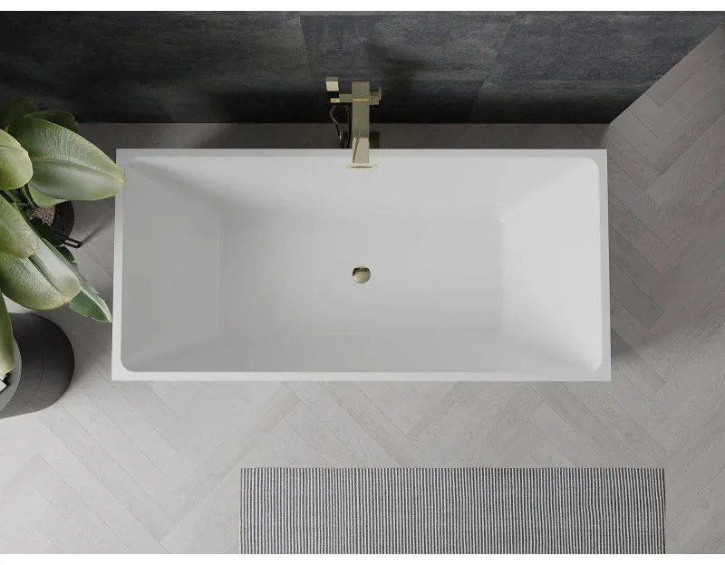 Mexen Nita, voľne stojaca vaňa 170 x 80 cm, biela, zlatý lesklý prepad, 52091708000-50