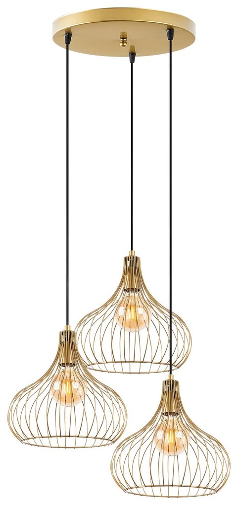 Závěsný lustr Teldamla zlatý