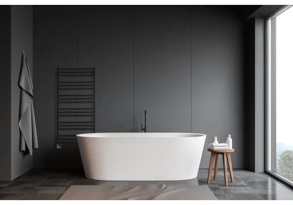 P.M.H. AV4B - Kúpeľňový rebríkový radiátor AVENTO 567W 121 cm čierna