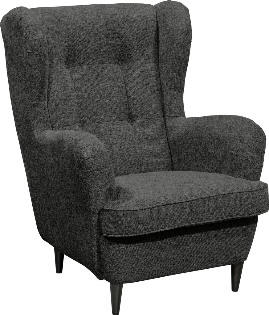 XXXLutz KRESLO UŠIAK, textil, antracitová MID.YOU - Online Only obývacie izby - 002220035014