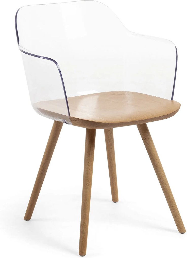 LA FORMA Priehľadná stolička Klam 76 × 56 × 56 cm